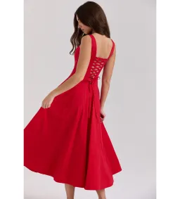 House Of CB Mariabella Long Midi Dress Red Size 14 for rent on The Volte - image 4