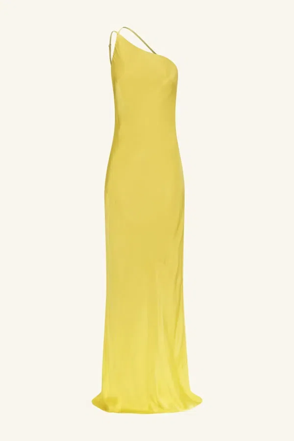 Shona Joy Sofia One Shoulder Cowl Maxi Dress Lime Size 8 - Image 5