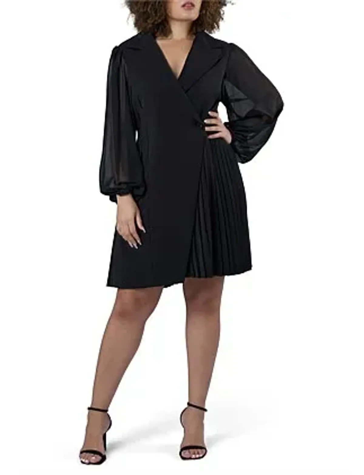 PINK DUSK-FEVERISH NIGHTS TUXEDO MINI DRESS - Image 2