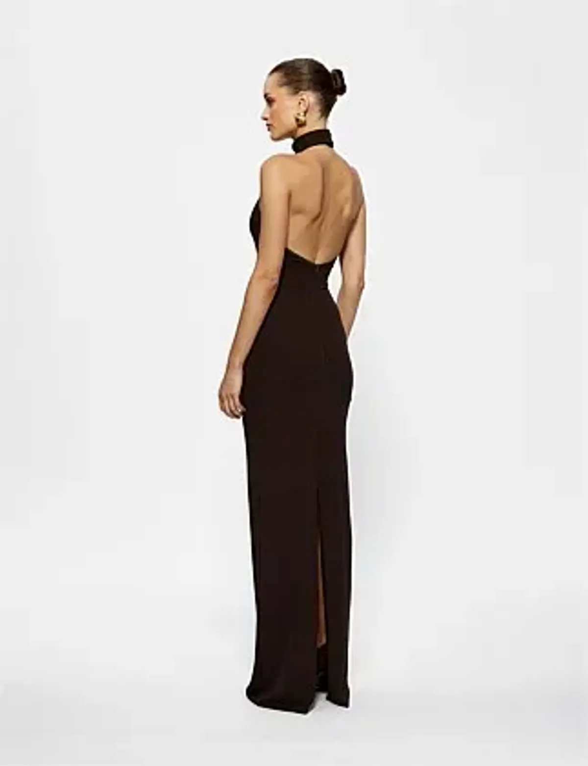 Effie Kats Rhi Gown Brown Chocolate Size 10 - Image 3