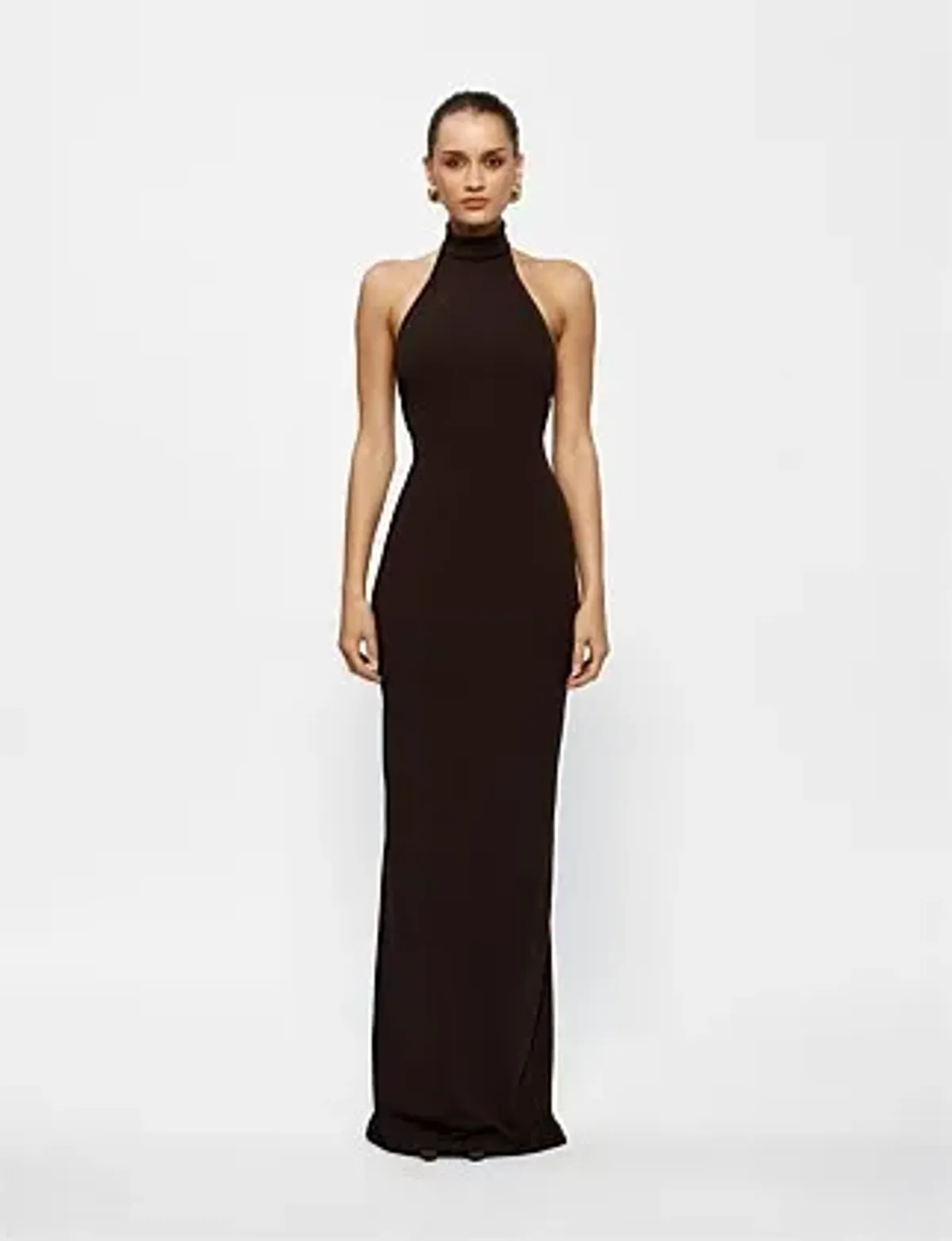 Effie Kats Rhi Gown Brown Chocolate Size 10 - Image 1