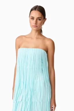 Elliatt Alya Tiered Maxi Dress in Blue Size 6 for rent on The Volte - image 3