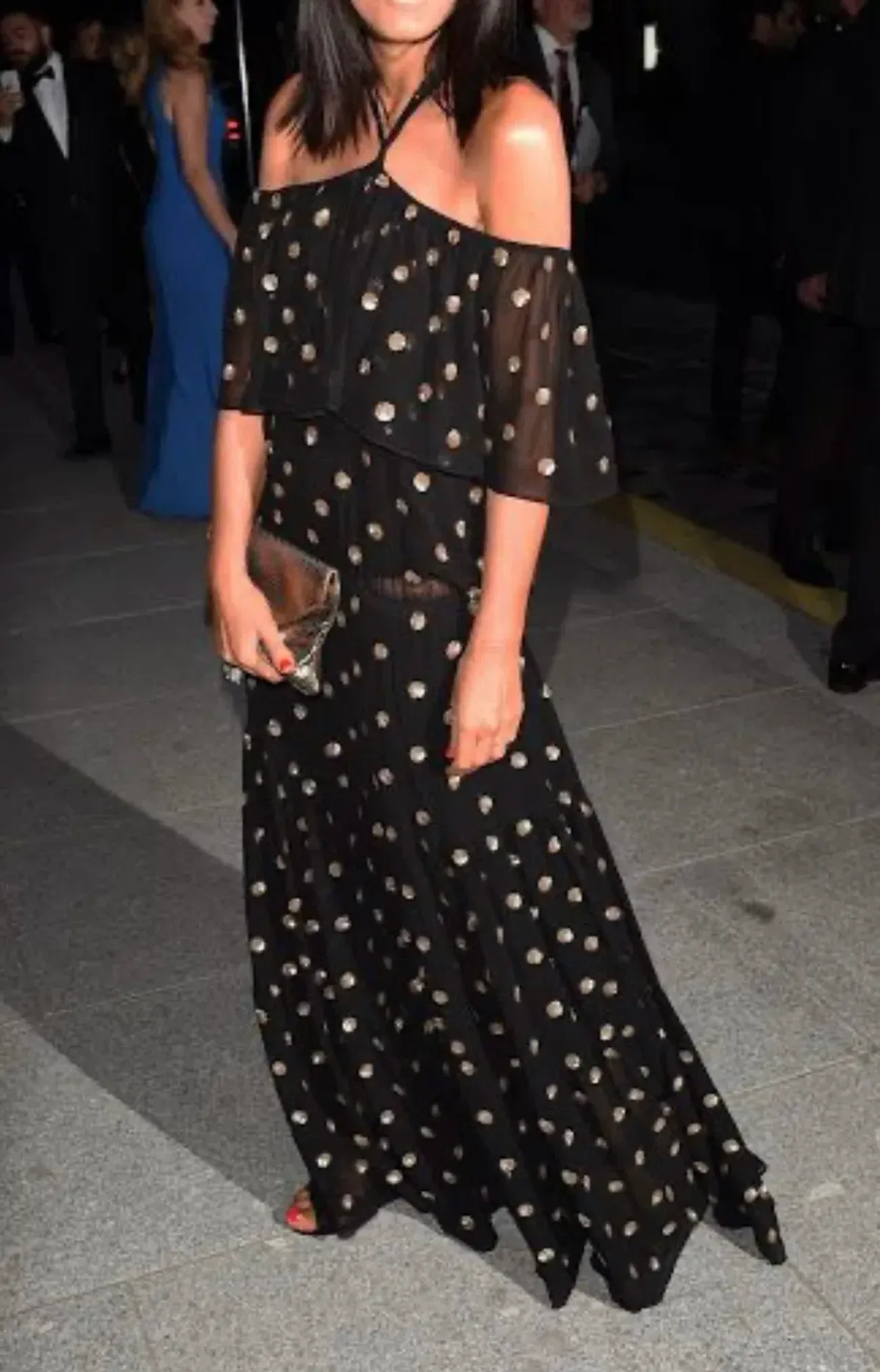 TEMPERLEY LONDON Jolie Sequin Embellished Georgette Maxi Dress Black, Size 8 - Image 11
