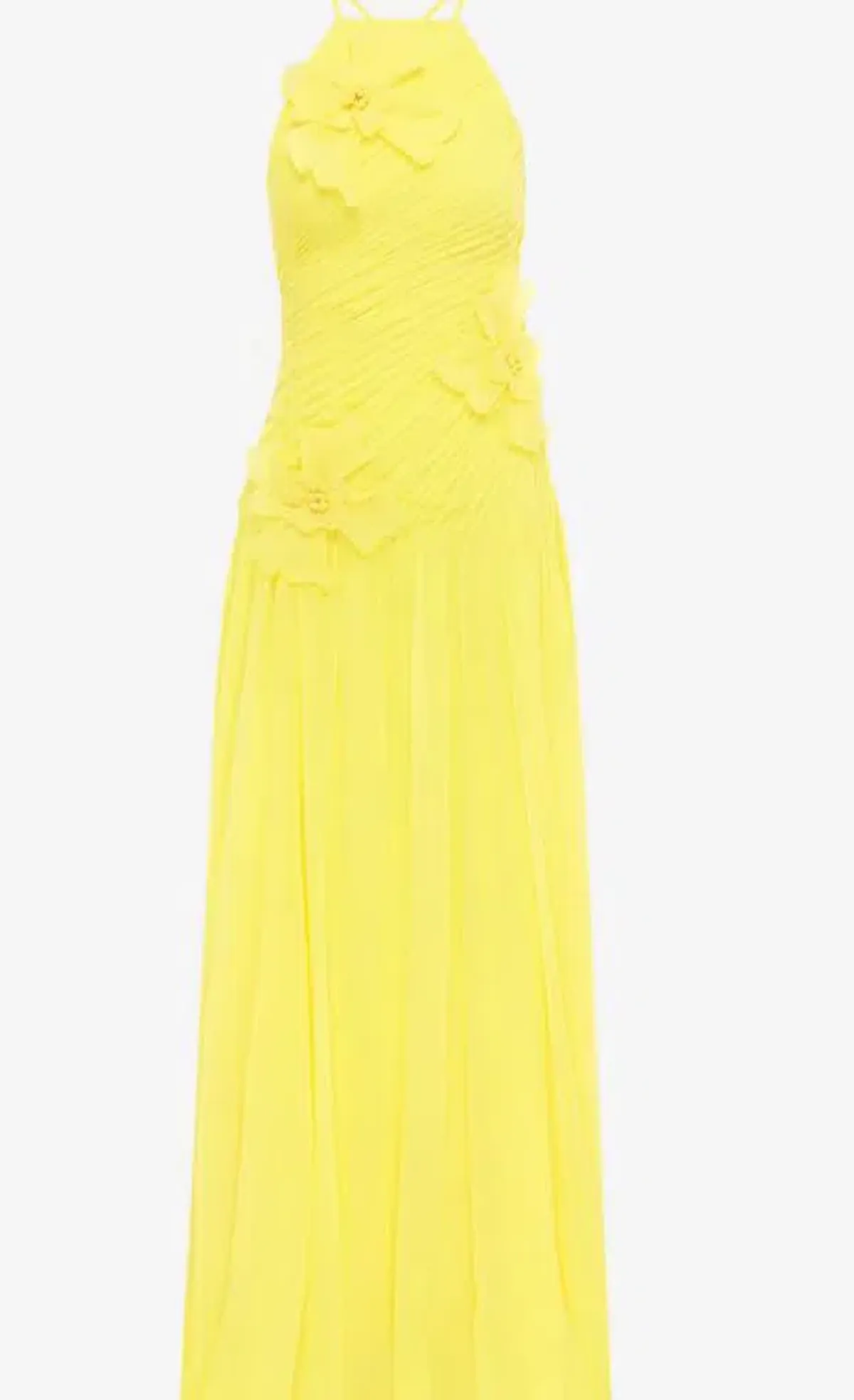 Leo Lin Amaya Floral Applique Gown in Sunshine Size 6 - Image 1