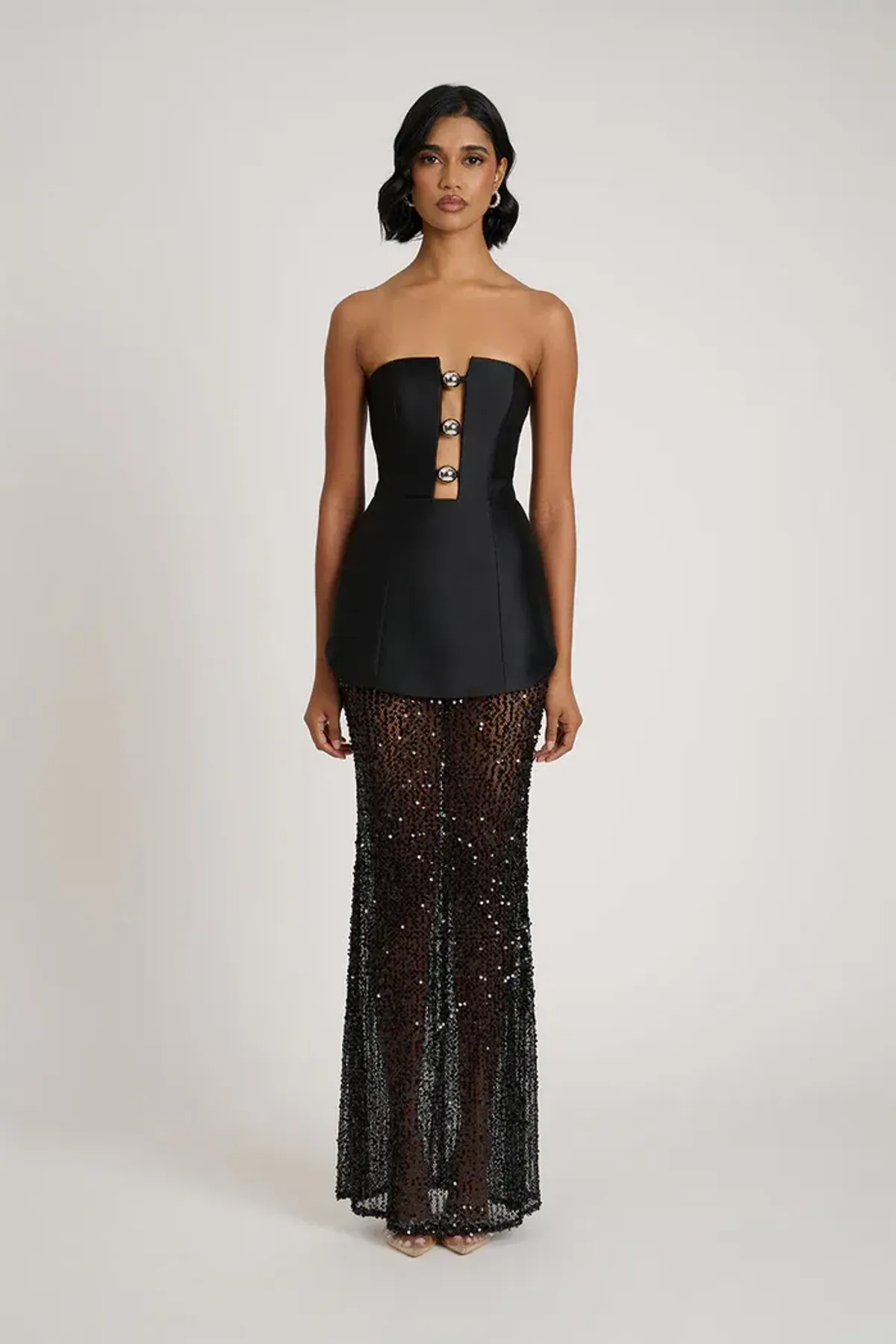 Eliya The Label Nerissa Maxi Dress Size Black M/AU 10 - Image 1