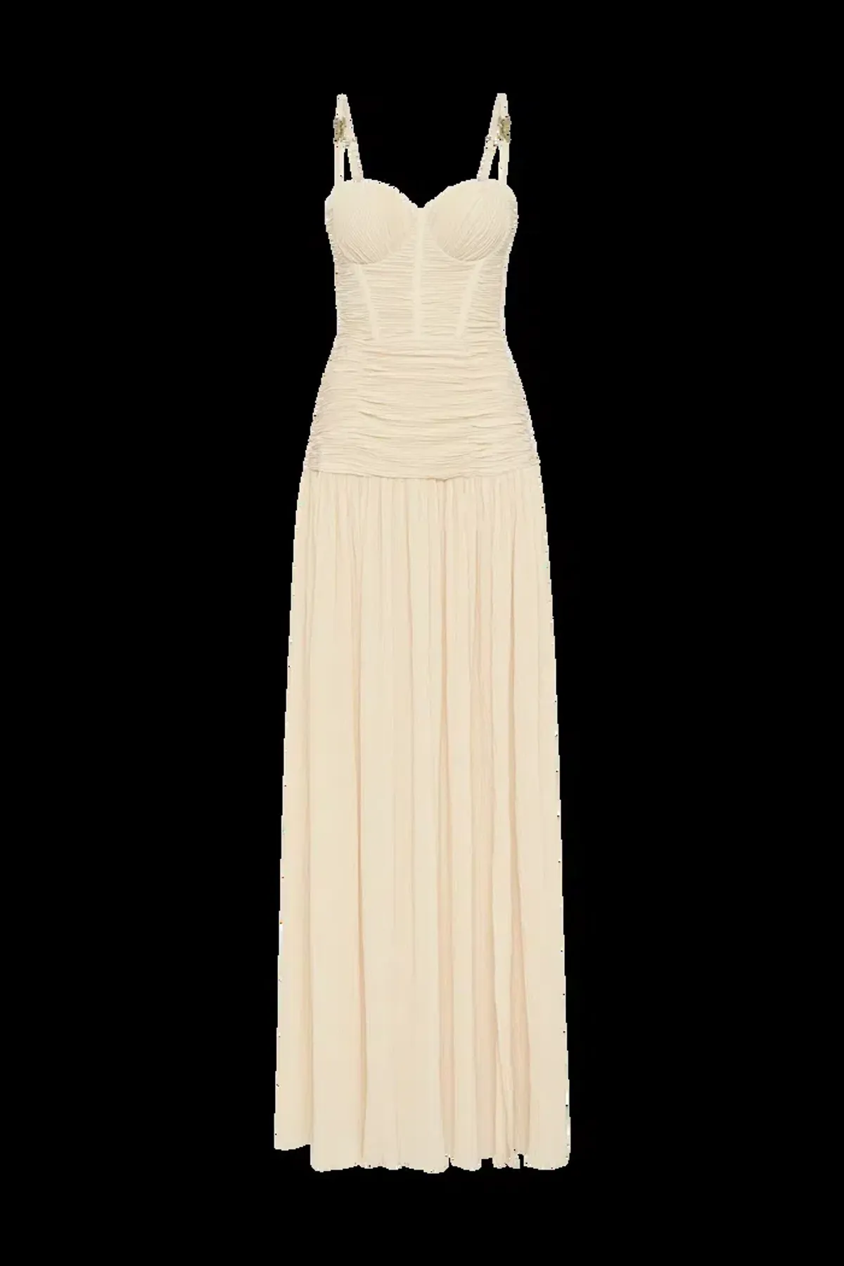 Manning Cartell Double Time Pleat Maxi Dress Nougat Size AU 6 - Image 4