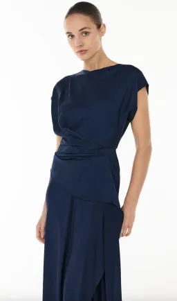Manning Cartell Fluid Notion Drape Dress Navy Size 10 for rent on The Volte - image 3