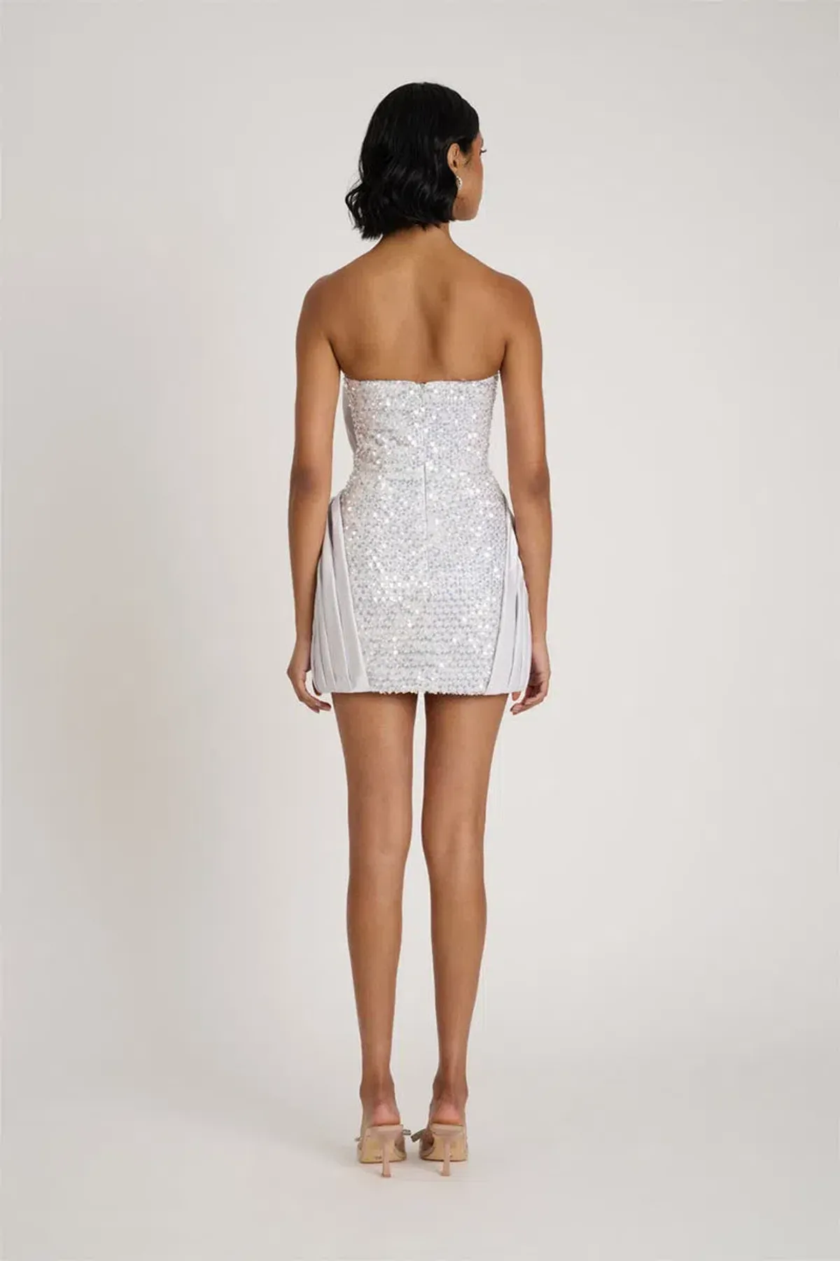 Eliya The Label Naya Mini Dress Silver Size XS / AU 6 - Image 5