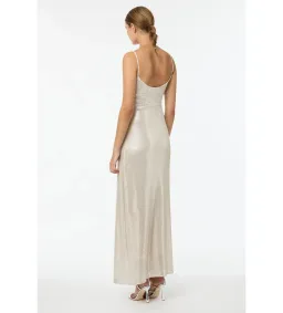 Manning Cartell High Voltage Slip Maxi Dress Nude Silver Size 12 for rent on The Volte - image 4