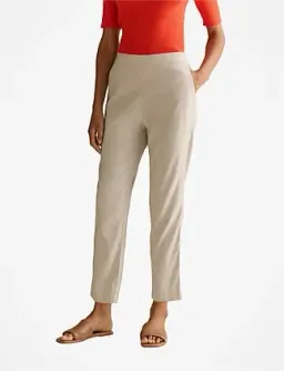 Yarn Dyed Stretch Linen Blend Pull On Pant for rent on The Volte - image 1