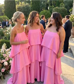 Elliat Tilly Tiered Maxi Dress in Pink Size XS/AU 6 for rent on The Volte - image 2