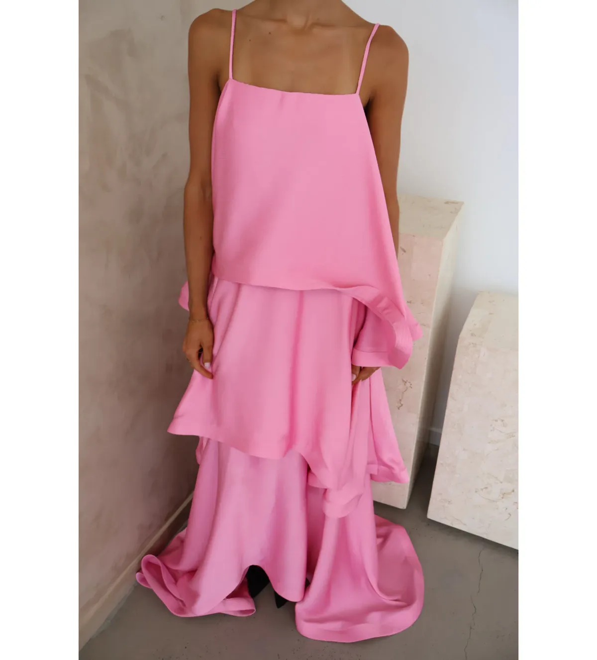 Elliat Tilly Tiered Maxi Dress in Pink Size XS/AU 6 - Image 8