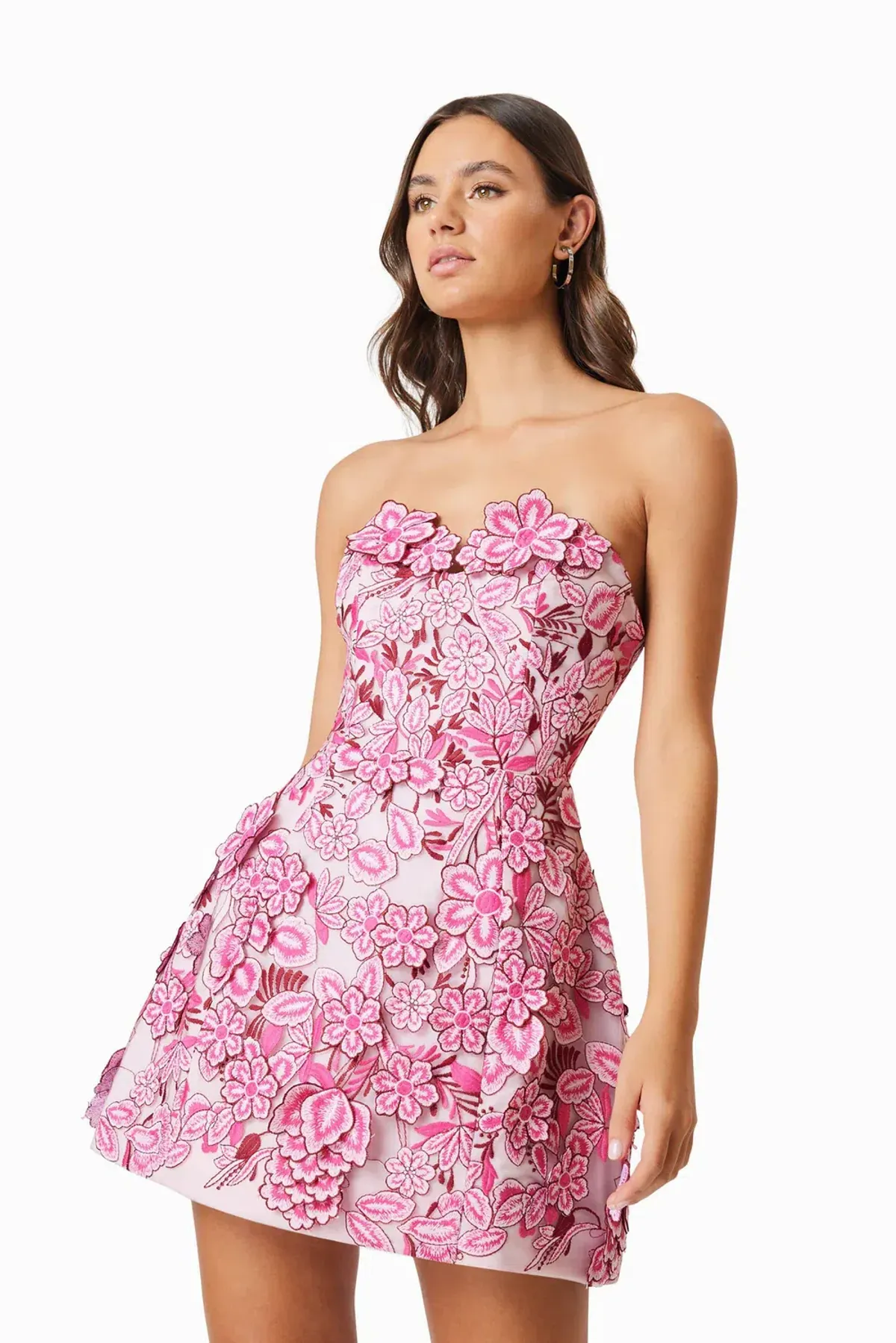 Elliatt Roseate 3D Floral Mini Dress in Pink 12 - Image 5