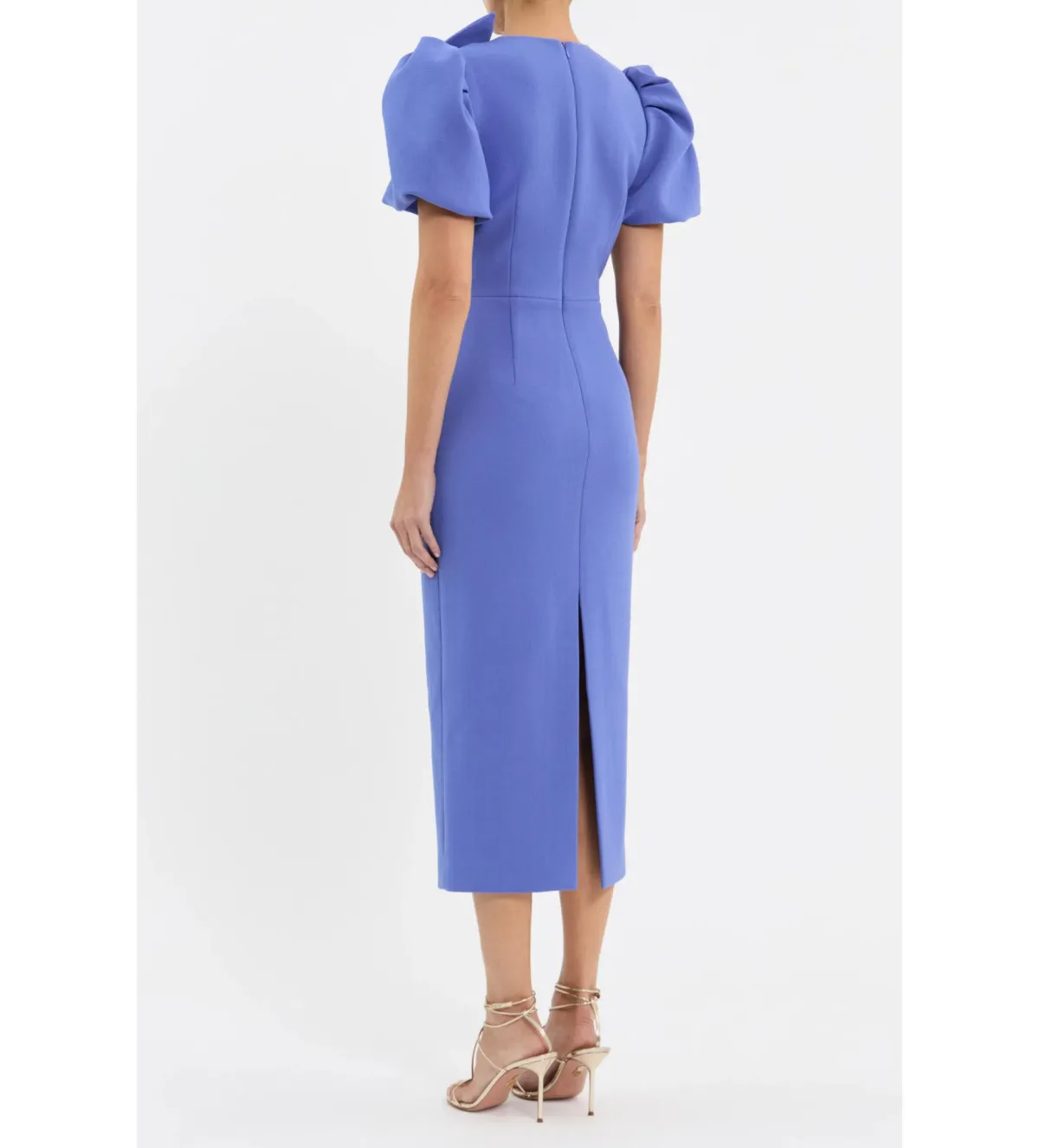 Rebecca Vallance Violetta Midi Dress Periwinkle Blue Size 10 - Image 3