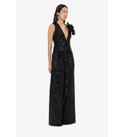 Leo Lin Anna-May Onyx Sequin Pants & Vest Set Onyx Size 10 for rent on The Volte - image 4