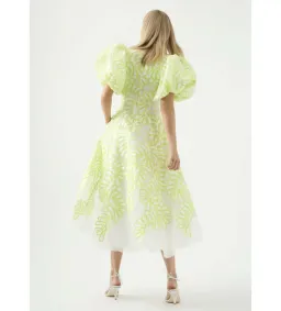 Aje Botanical Applique Midi Dress Print Size 8 for rent on The Volte - image 4