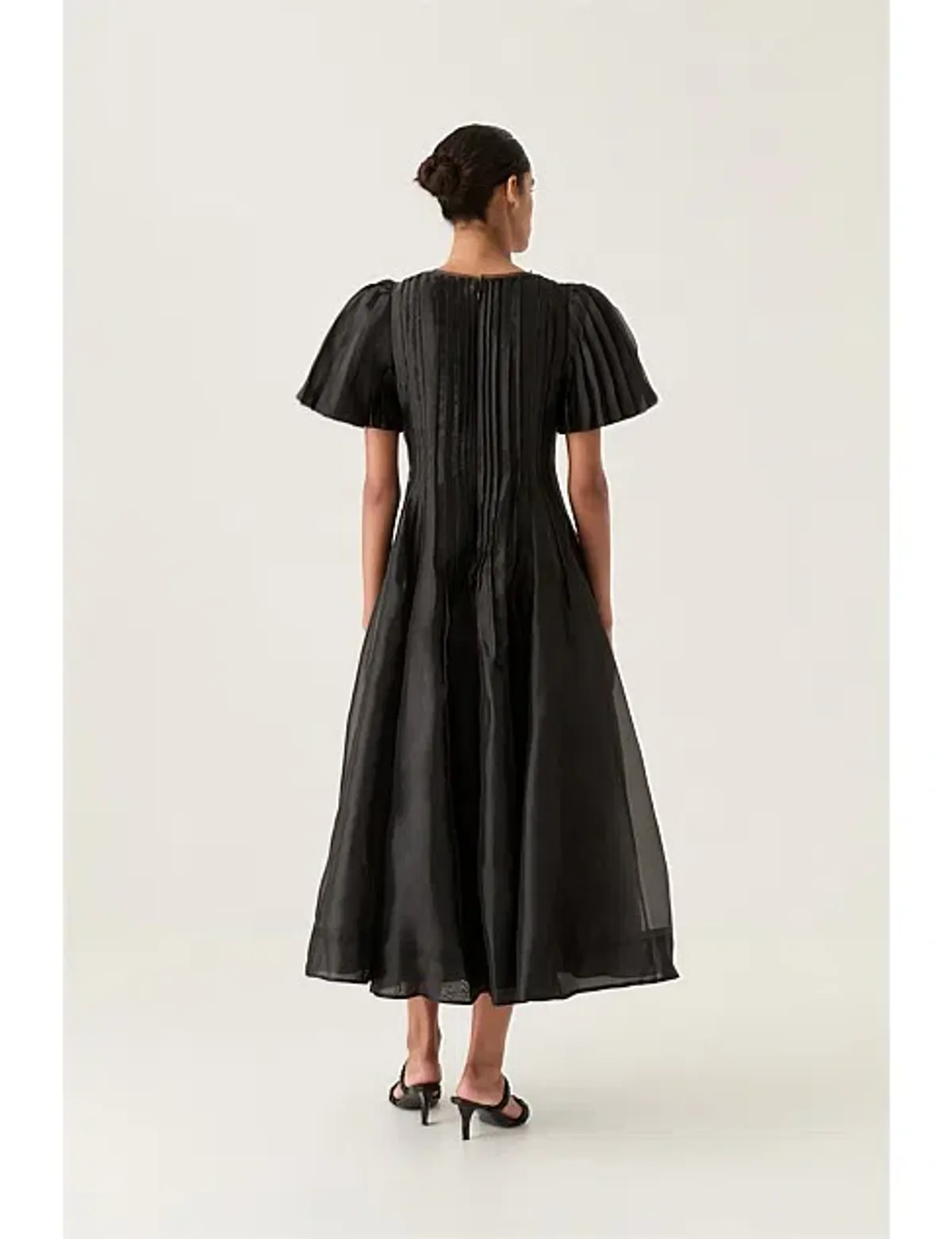 Aje Nova Pleated Midi Dress Black Size AU 14 - Image 2
