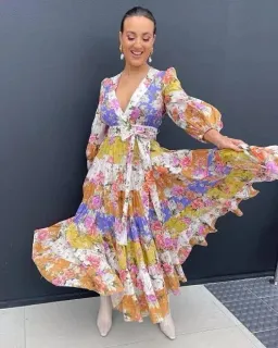 Zimmermann Pattie Wrap Midi Dress Size 3 / AU 14 for rent on The Volte - image 3
