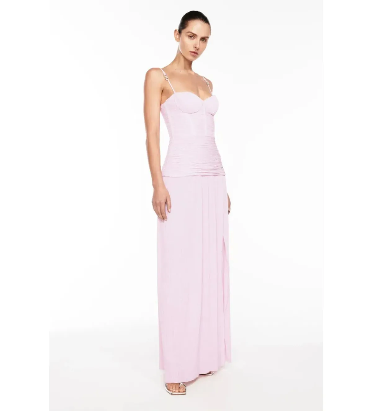 Manning Cartell Double Time Pleat Maxi Dress Hydrangea Size AU 10 - Image 3
