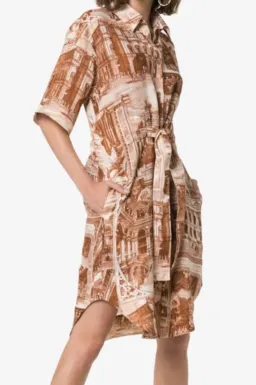Acne Studios Della Theatre Print Linen Dress, Size 34 (AU 8) for rent on The Volte - image 3