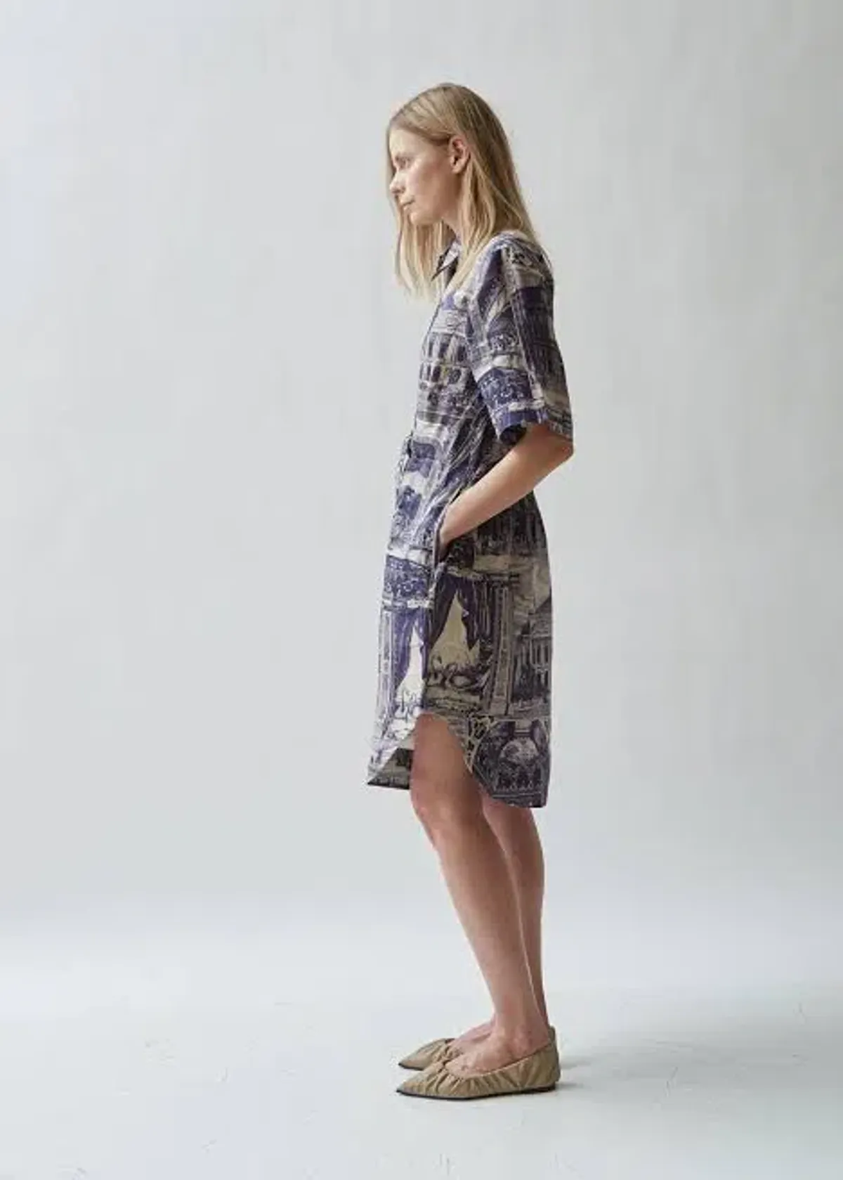 Acne Studios Della Theatre Print Linen Dress, Size 34 (AU 8) - Image 2