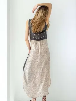 Mes Demoiselle Printed Silk Dress with Tie Front Size 0/AU 8 for rent on The Volte - image 3