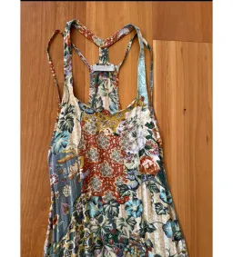 Marnie Skillings Bohemian Silk Maxi Dress Multi Floral Size S AU 8 for rent on The Volte - image 3