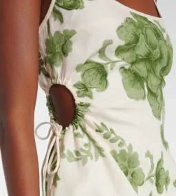 Sir The Label Gardella Cut Out Mini Dress Green Print Size 1 / AU 8 for rent on The Volte - image 7
