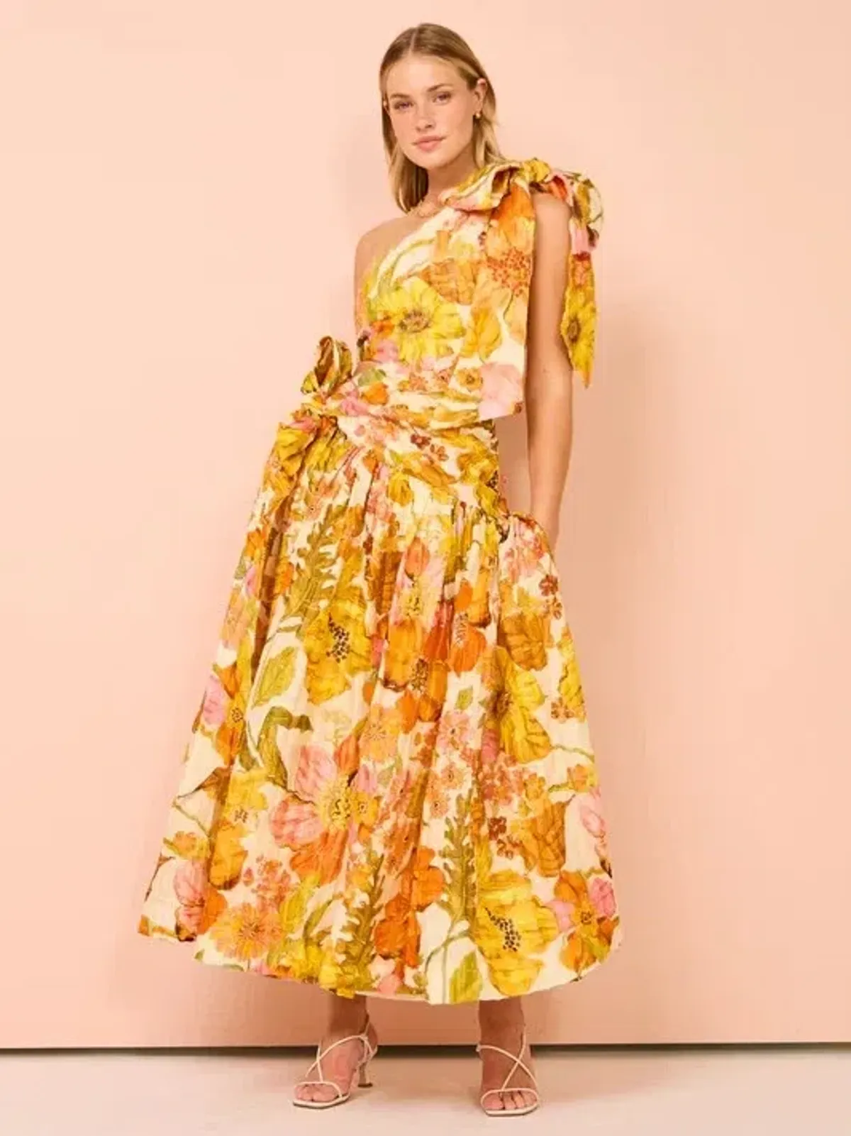 Alemais Silas One Shoulder Gown Floral Size AU 12 - Image 1