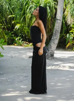 HNTR The Label Huxley Maxi Gown Black Size M / AU 10 for rent on The Volte - image 3