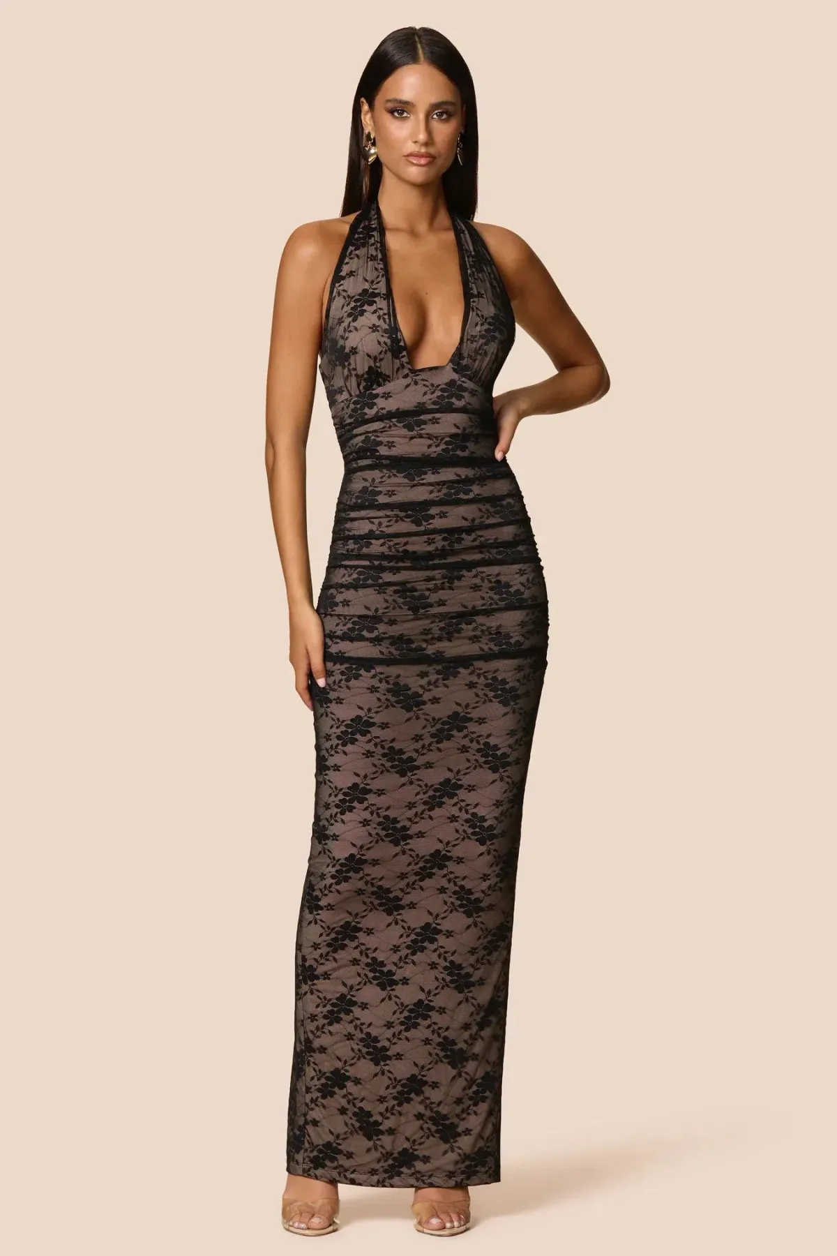 Nookie Arabella Halter Maxi Black Size AU 10 - Image 3