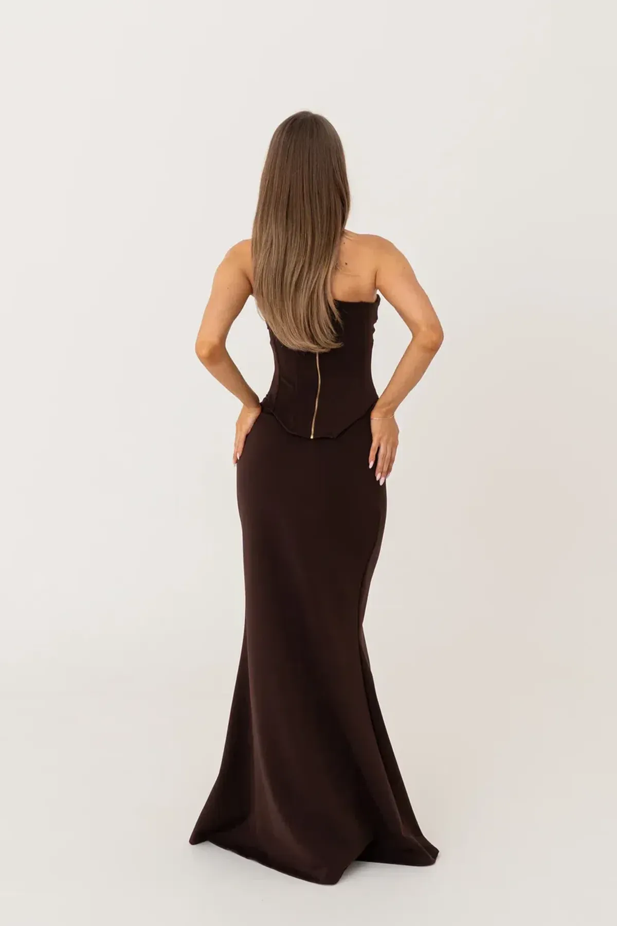HNTR the Label Louie Maxi Gown in Brown Size S / AU 8 - Image 2