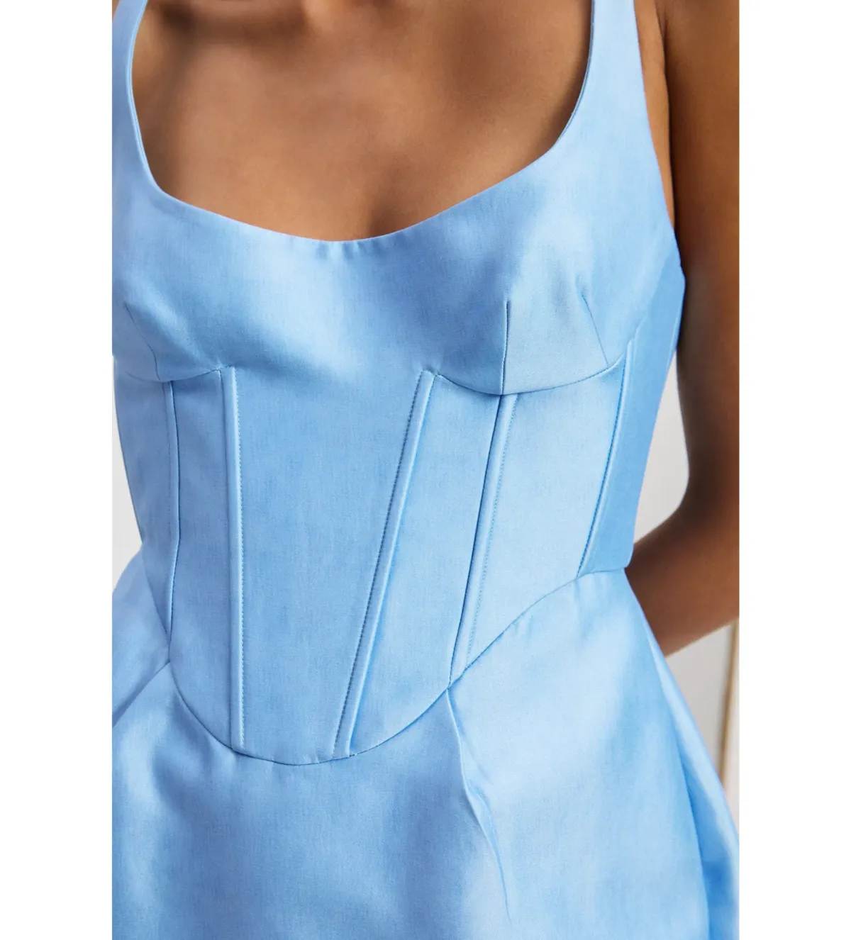 Alemais Donata Taffeta Maxi Gown Blue Print Size 12 - Image 4