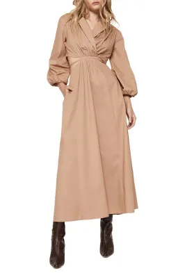 Bardot Arden Poplin Trench Midi Dress Beige Size S / AU 8 for rent on The Volte - image 1
