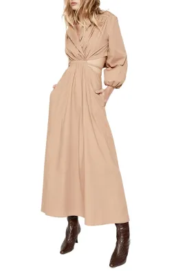 Bardot Arden Poplin Trench Midi Dress Beige Size S / AU 8 for rent on The Volte - image 2