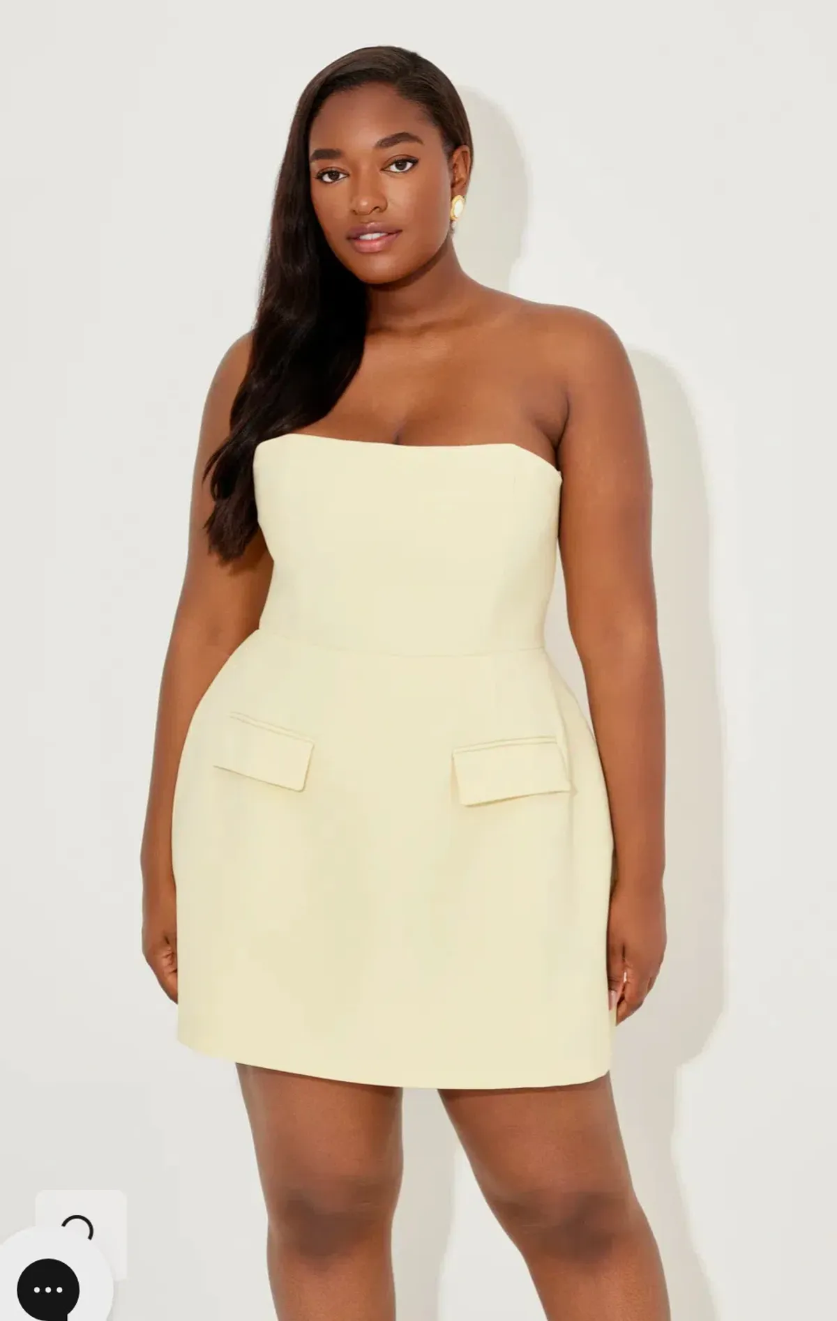 Odd Muse Strapless Mini Dress In Yellow Size AU 12 - Image 2