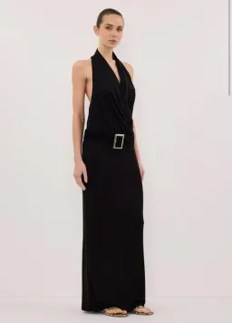 Dissh Felicity Black Sleeveless Halter  Midi Dress  Size M/ AU 10 for rent on The Volte - image 4