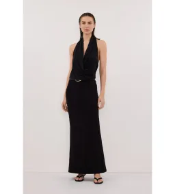 Dissh Felicity Black Sleeveless Halter  Midi Dress  Size M/ AU 10 for rent on The Volte - image 1