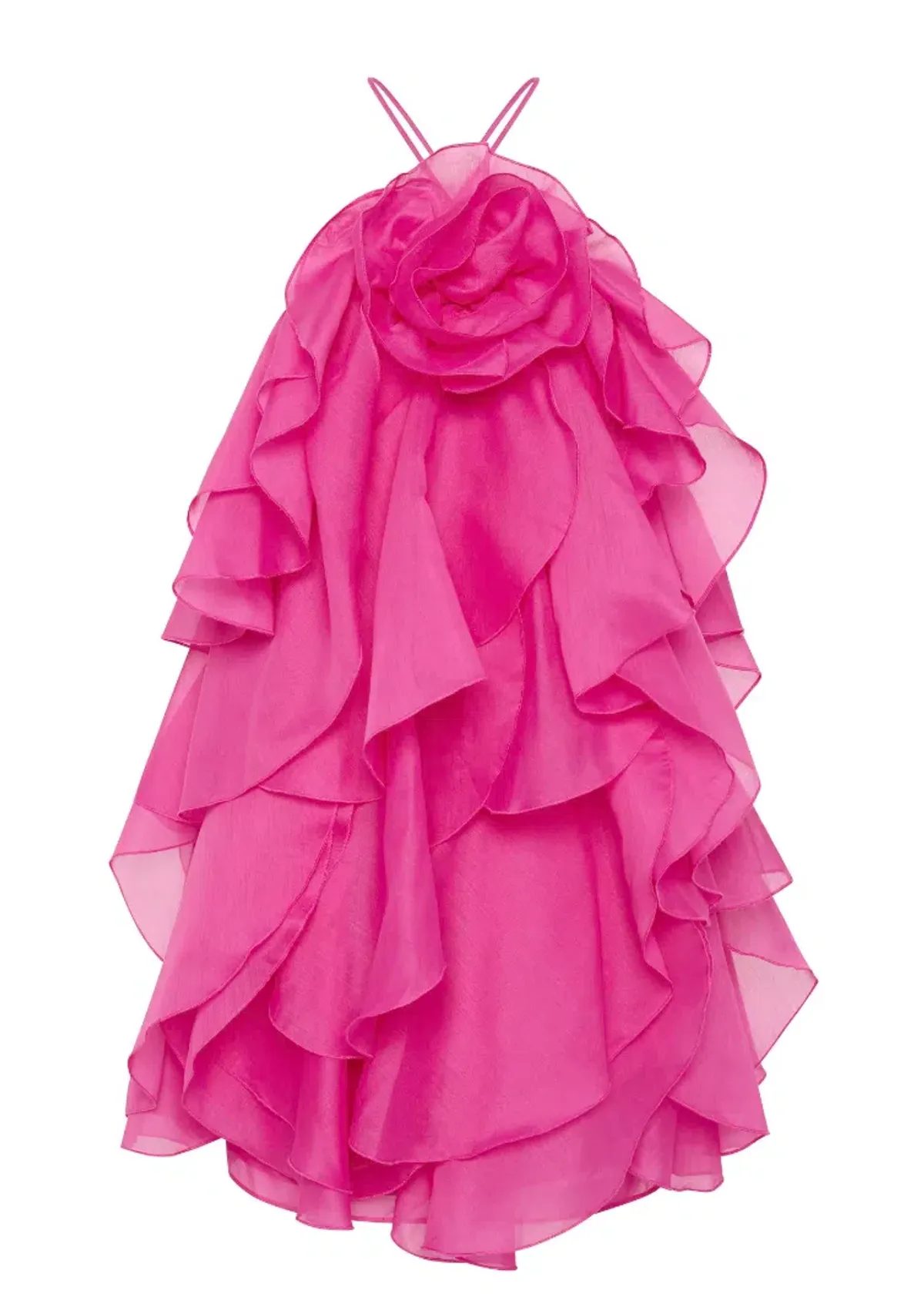 Aje Pandorea Layered Mini Dress in Fuchsia Rose Size AU 6 - Image 5