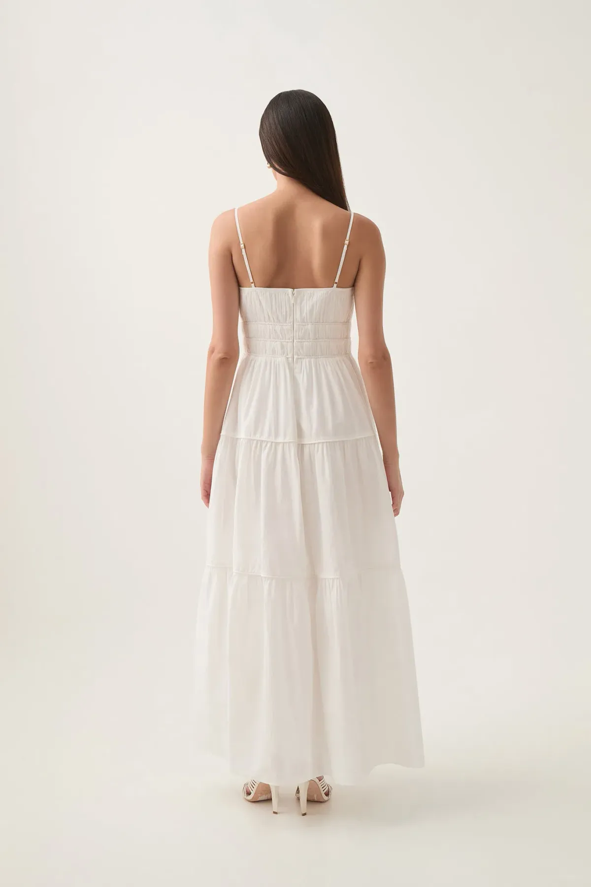 Aje Pendulum Maxi Dress in Ivory Size 6 - Image 3