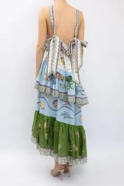 Alemais Bath House Midi Dress Print Multi Size 12 for rent on The Volte - image 2
