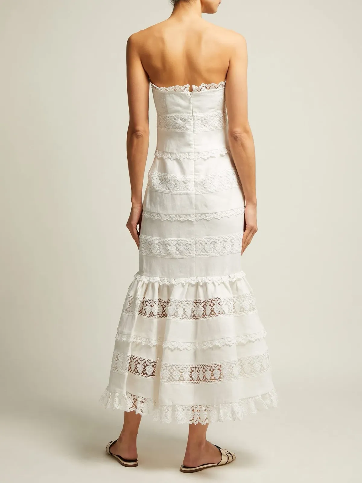 Zimmermann Wayfarer Strapless Midi Dress White Size 2 / Au 12 - Image 2