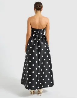 Pasduchas Dottie Strapless Midi Dress Black/Cream Size 10 for rent on The Volte - image 5