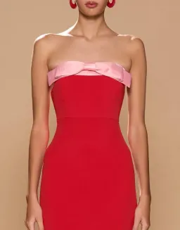 Sonya Moda Ivrea Ribbon Maxi Dress Lola Red Size XS/AU 6 for rent on The Volte - image 2
