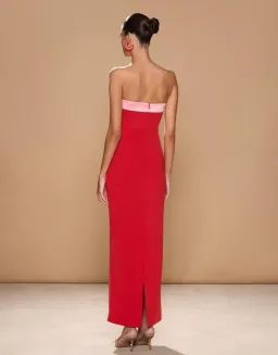 Sonya Moda Ivrea Ribbon Maxi Dress Lola Red Size S/AU 8 for rent on The Volte - image 3