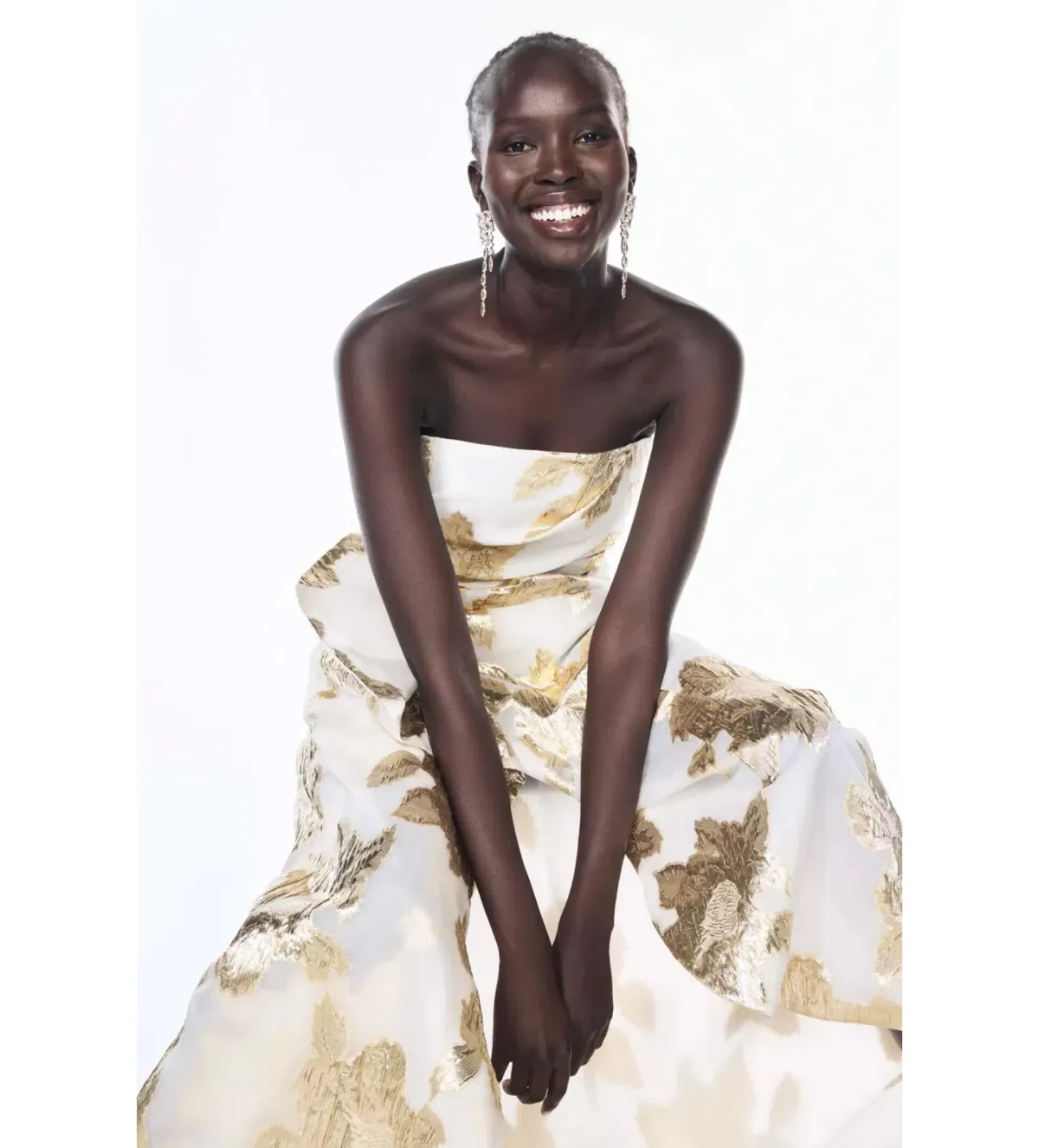 Manning Cartell Paved With Gold Gown White/Ivory Size 10 - Image 2