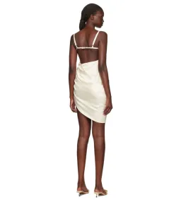 Jacquemus La Saudade Brodée Mini Dress in Off White Size 36/AU 8 for rent on The Volte - image 3