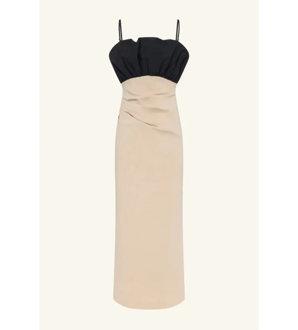 Shona Joy Campbell Bubble Bodice Midi Dress in Oat Milk Size 10 - Image 6