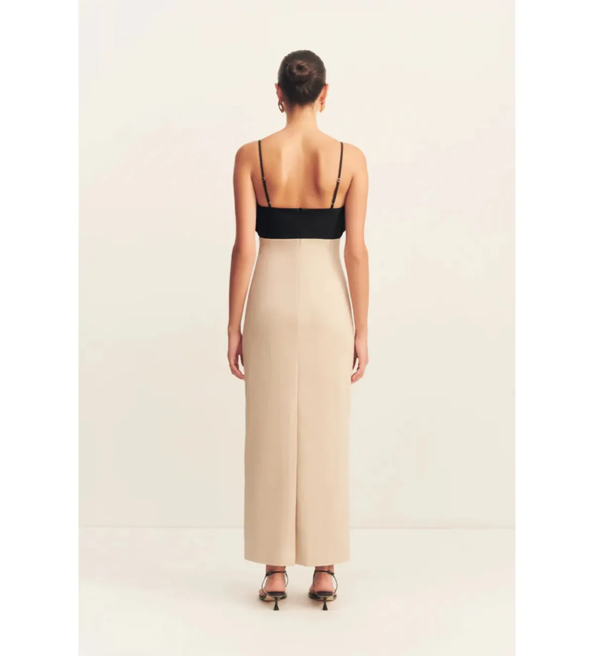 Shona Joy Campbell Bubble Bodice Midi Dress in Oat Milk Size 10 - Image 4
