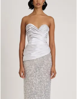 Eliya the Label Gia Maxi Gown Silver Size 8 for rent on The Volte - image 3